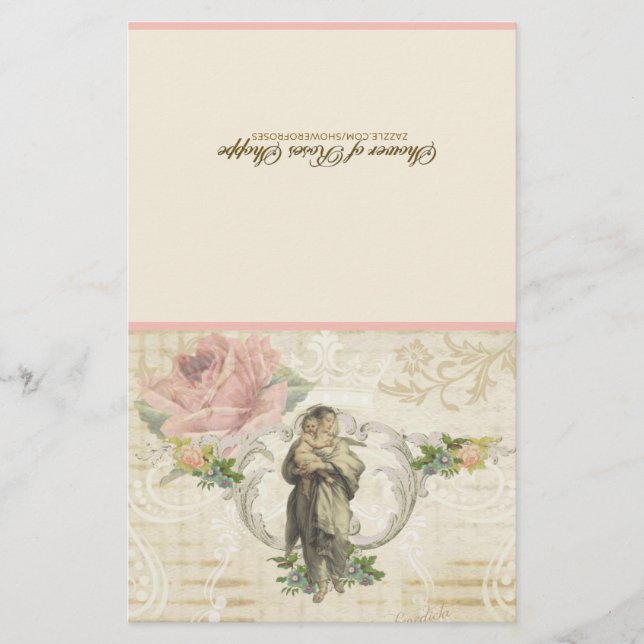 Papier Vierge Marie Jésus communion spirituelle prière (Devant)