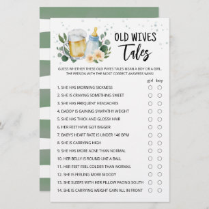 Papier Vieux contes de la femme Jeu de verdure bébé est e