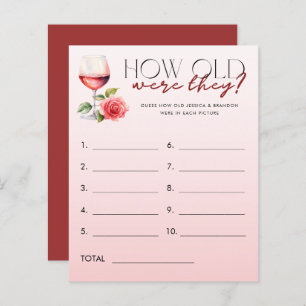 Papier Vin Thème Devinez Comment Vieux Marié Groom Photo 