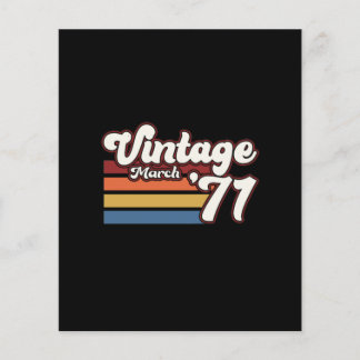 Papier Vintage 1971 50e anniversaire Mars