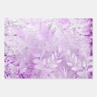 Papier vintage à écrêtage violet Jeu plat de 3 feu