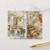 Vintage Breakfast Tea Scrapbook Paper