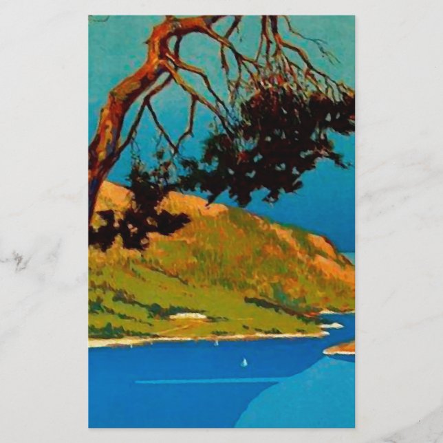 Papier Vintage California Coast Travel (Devant)