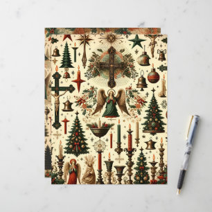 Papier vintage Christian Christmas Scrapbook
