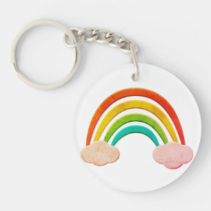 Papier vintage Coupé Arc-En-Ciel Et Nuages