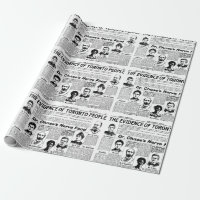 Papier vintage de cadeau de journal d'habitants de