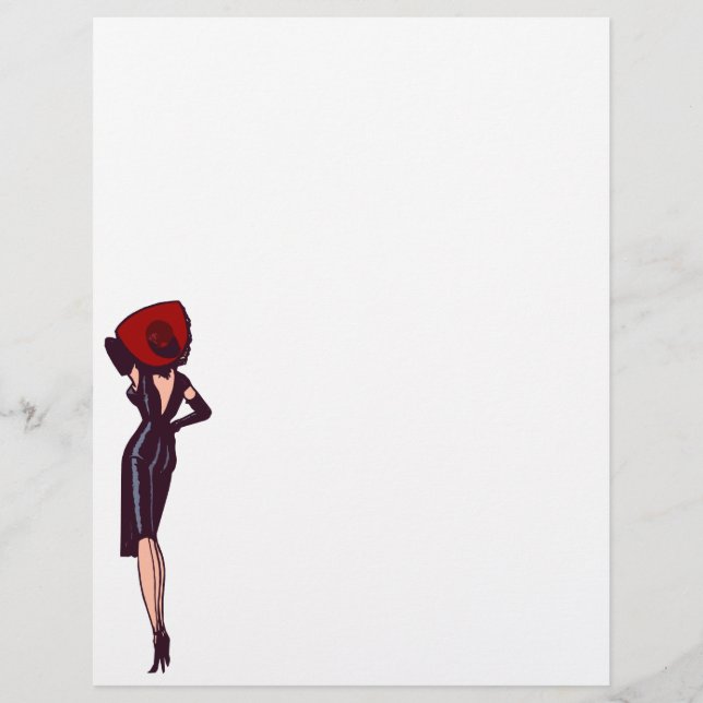 Papier Vintage Gorgeous Glamor Girl Retro Pinup (Devant)