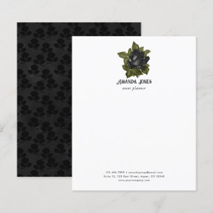 Papier Vintage gothique noir Roses personnalisés