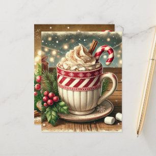 Papier Vintage Noël Festin Hot Chocolate Scrapbook