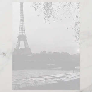 Papier Vintage Paris Tour Eiffel coucher de soleil