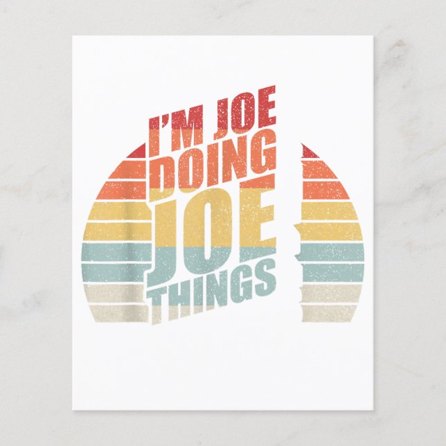 Papier Vintage Retro Je suis Joe Faire Joe (Devant)