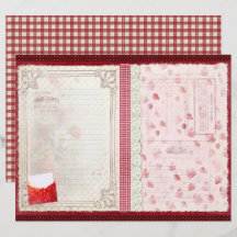 Vintage Strawberry Farm Scrapbook Paper