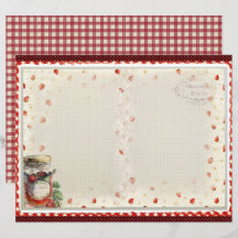 Vintage Strawberry Farm Scrapbook Paper