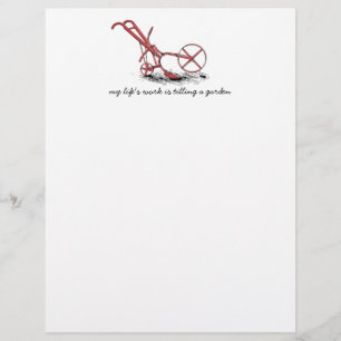 Papier Vintage Tiller Jardin Rouge