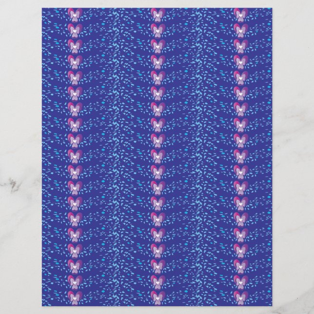 Papier Vintage Violet Floral Violets fond d'écran motif (Devant)