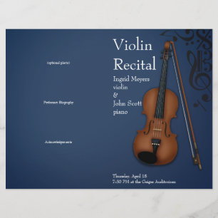 Papier Viole de violon bleu foncé plié Considérant Progra