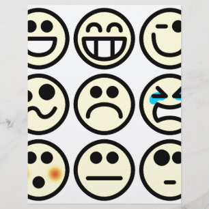 Papier visage heureux émoticône