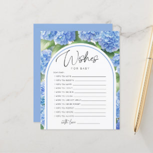 Papier Voeux Blue Hydrangea C'est un Baby shower garçon J