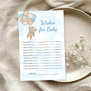 Papier Vœux de nounours pour jeu de bébé