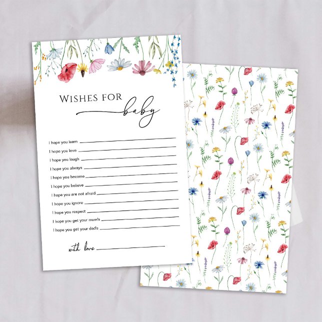 Papier Voeux fleur sauvage pour le jeu pour bébé (Créateur téléchargé)