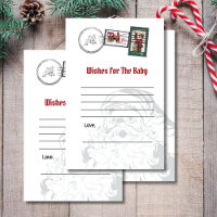 Voeux pour baby shower père Noël