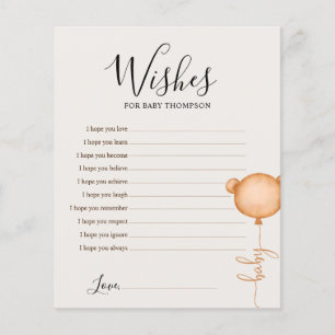 Papier Voeux pour bébé Beary mignon Baby shower jeu