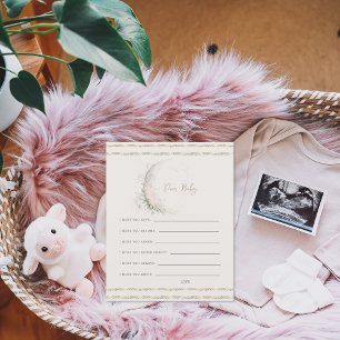 Papier Vœux pour bébé enfant de la lune Bohème Hippie
