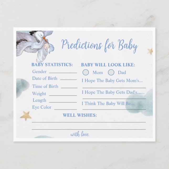 Papier Voeux vintages pour bébé (Devant)