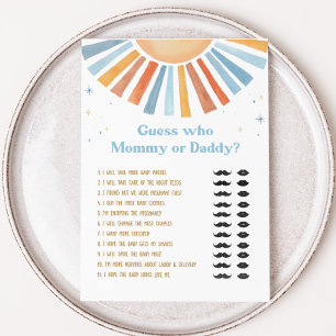 Papier Voici le Baby shower du Fils Devinez qui jeu