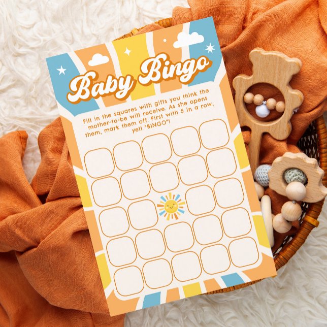 Papier Voici le jeu de Bingo Bingo Baby shower Sun (Créateur téléchargé)