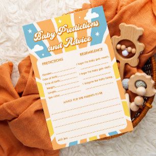 Papier Voici le jeu de prédictions du Baby shower Fils
