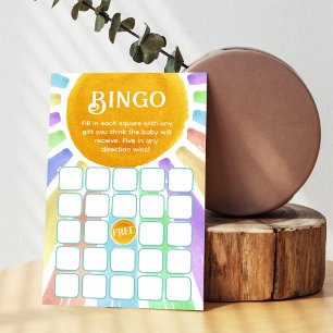 Papier Voici Le Son Retro Boys Baby shower Bingo