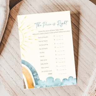 Papier Voici venir le fils Baby Shower Le juste prix Jeu
