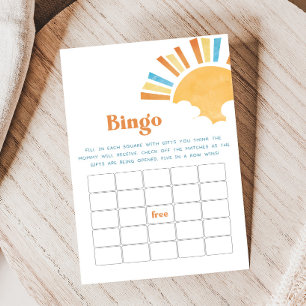 Papier Voici venir le fils Jeu de Bingo Baby Shower