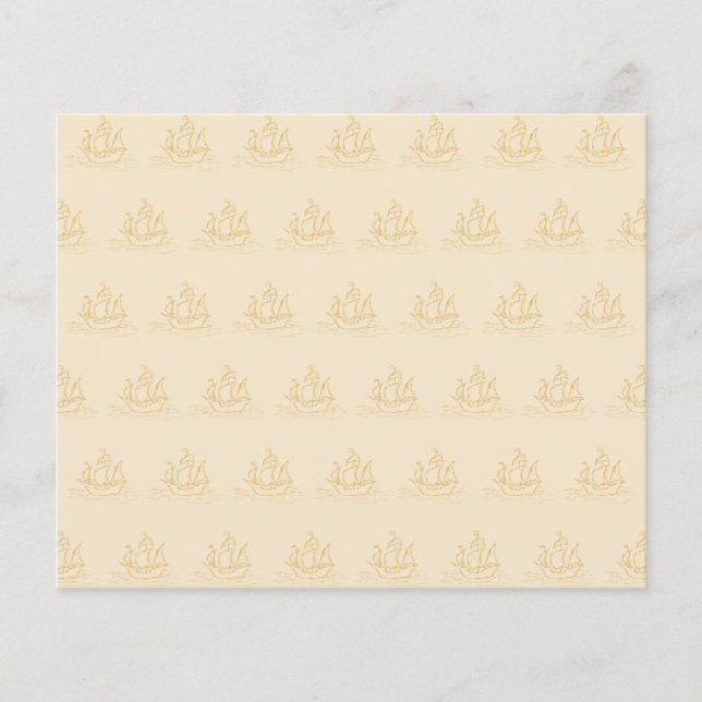 Papier Voilier Style vintage Motif, Couleur Beige. (Devant)