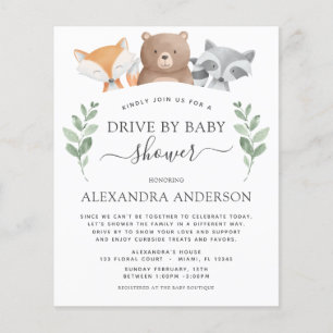 Papier Voiture Budget Par Baby shower Woodland Eucalyptus