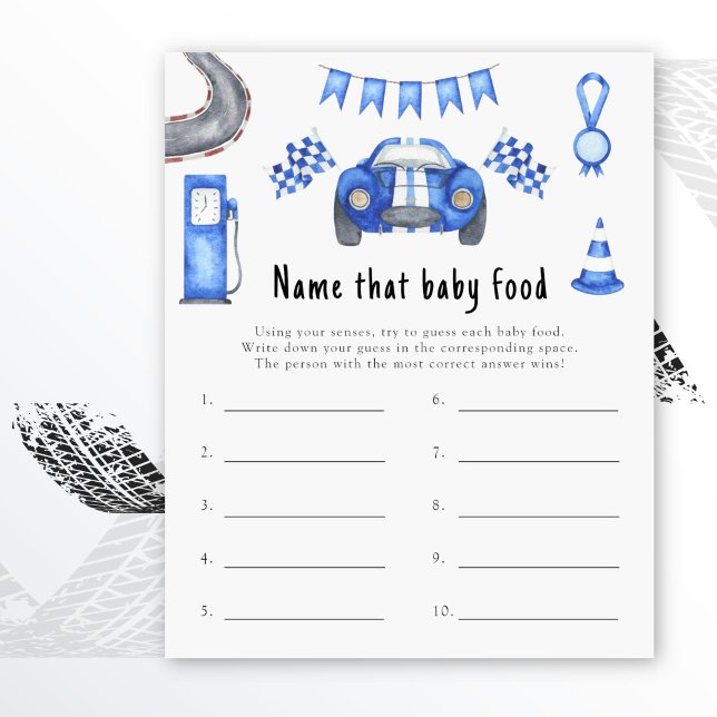 Papier Voiture de course - Nom de l'aliment pour bébé jeu (Créateur téléchargé)