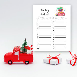 Papier Voiture d'hiver Baby nom jeu de course