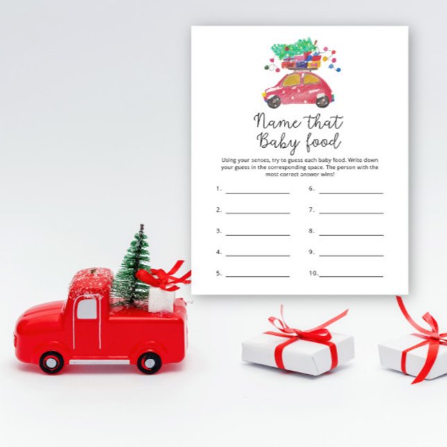 Papier Voiture d'hiver - Nom de bébé Alimentation jeu (Créateur téléchargé)