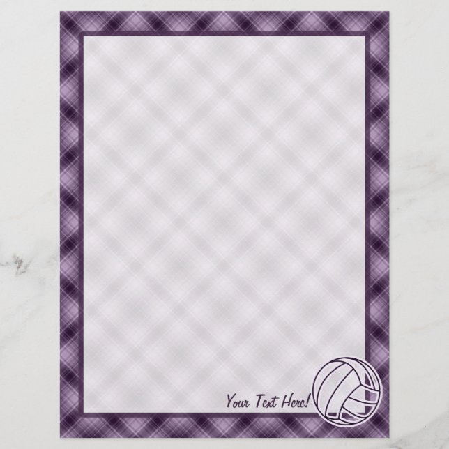 Papier Volley-ball violet (Devant)