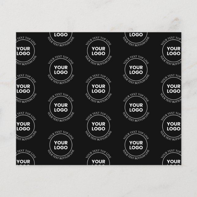 Papier Votre logo et votre texte modifiable | Motif répét (Devant)