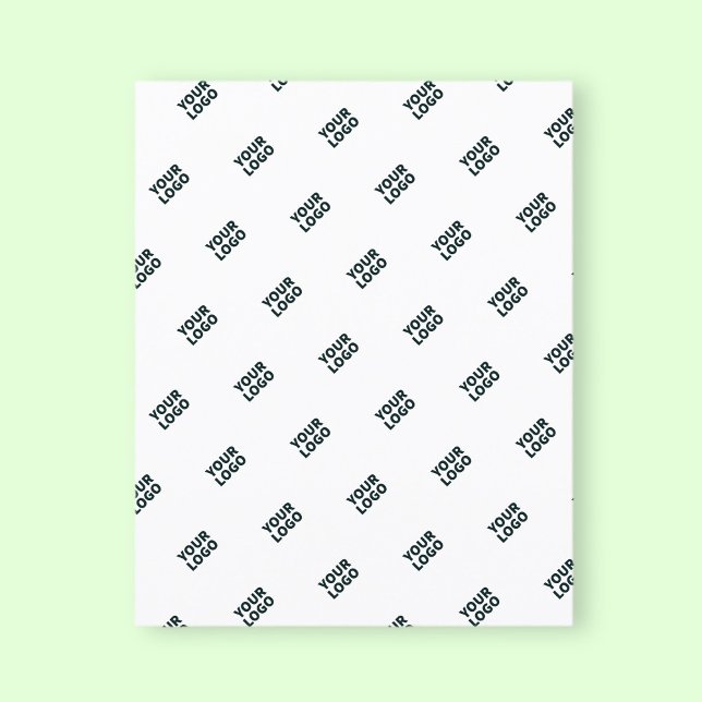 Papier Votre logo simple logo répétitif | Blanc (Créateur téléchargé)