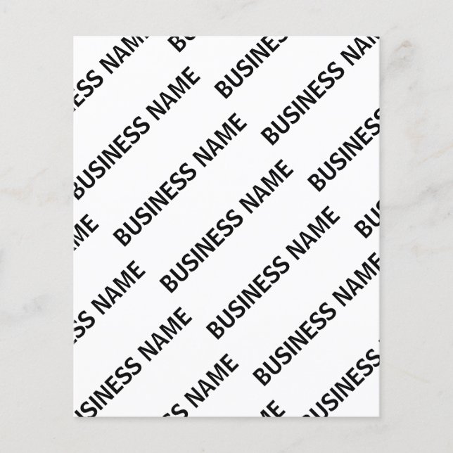Papier Votre Motif de nom d'entreprise | Noir et blanc (Devant)