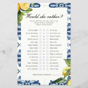 Papier Voudrait-Elle Plaire Lemon Positano Fête des marié