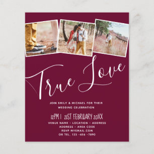 Papier Vrai Amour ENGAGEMENT Partie Invitations Enregistr