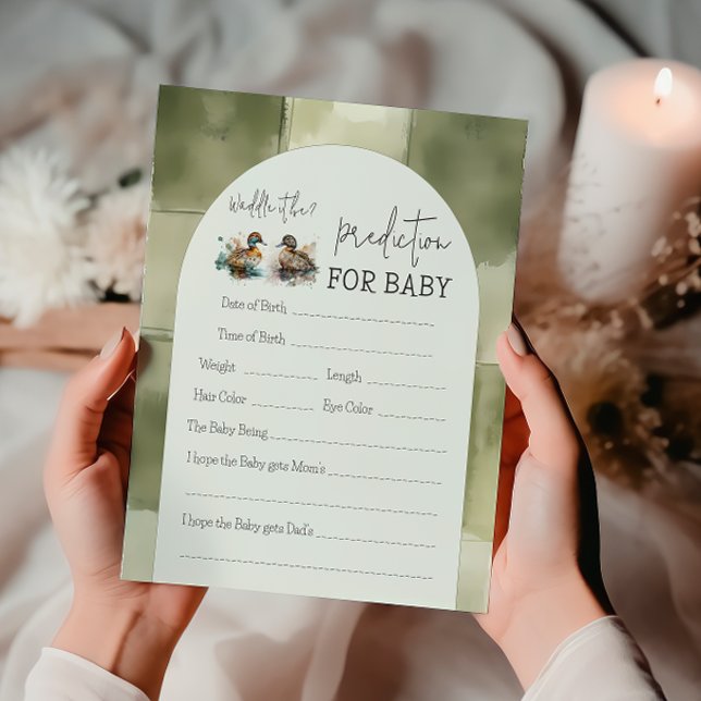 Papier Waddon It Be Mallard Duck Sexe Révélation Prédicti (Créateur téléchargé)