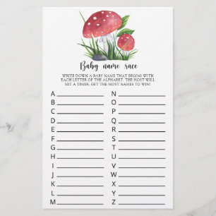 Papier Watercolor champgi baby shower Baby nom race jeu