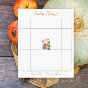 Papier Watercolor Citrouille Baby Bingo jeu