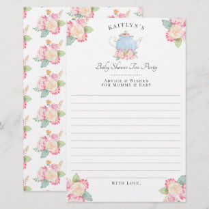 Papier Watercolor Floral Tea Party   Conseil Baby shower