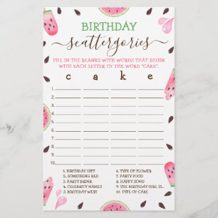 Papier Watermelon One Dans Un Melon Anniversaire Scatterg